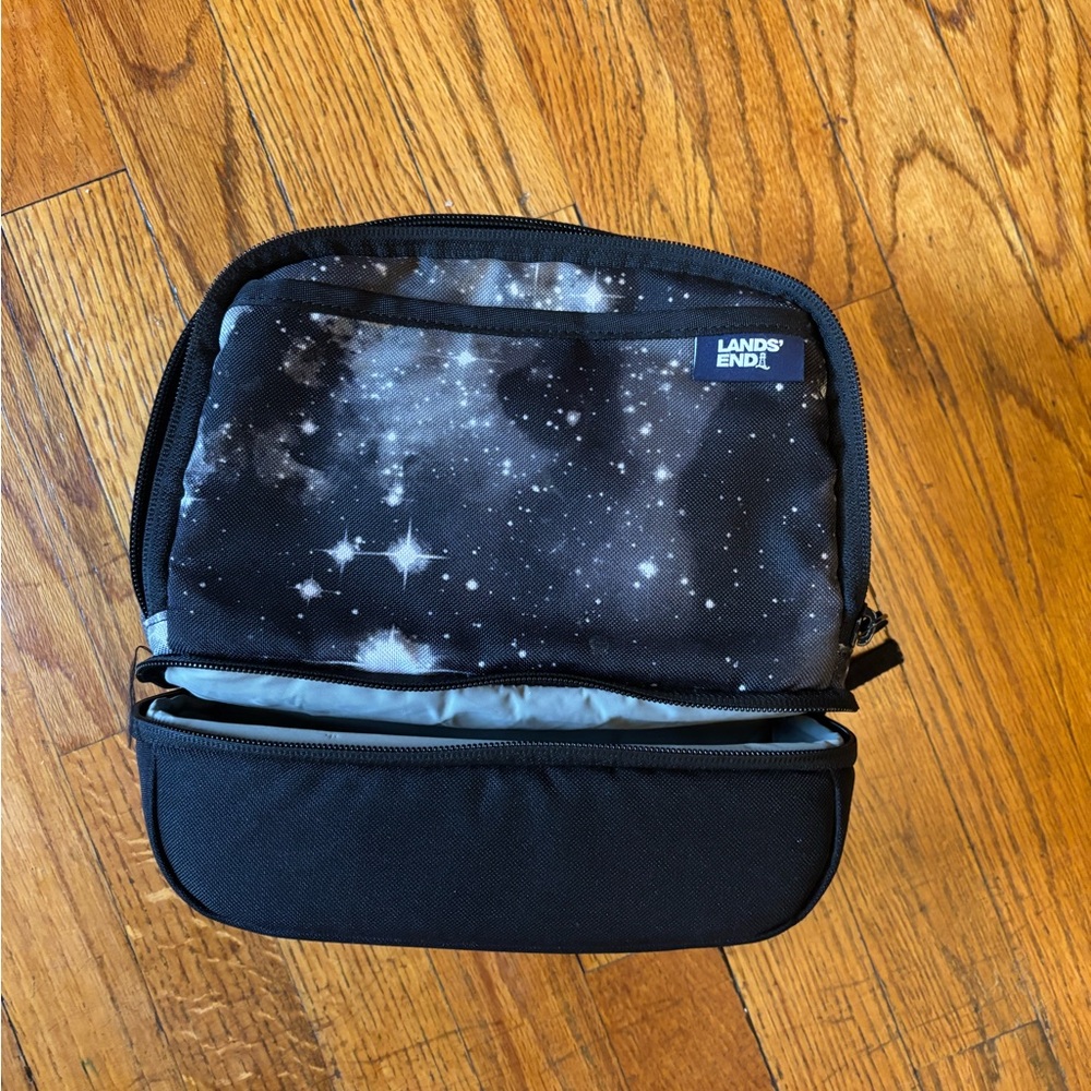 Lands' End Black Starry Men's Bag - Picture 2 of 7